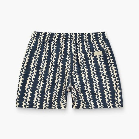 Blue Scribble Swim Short