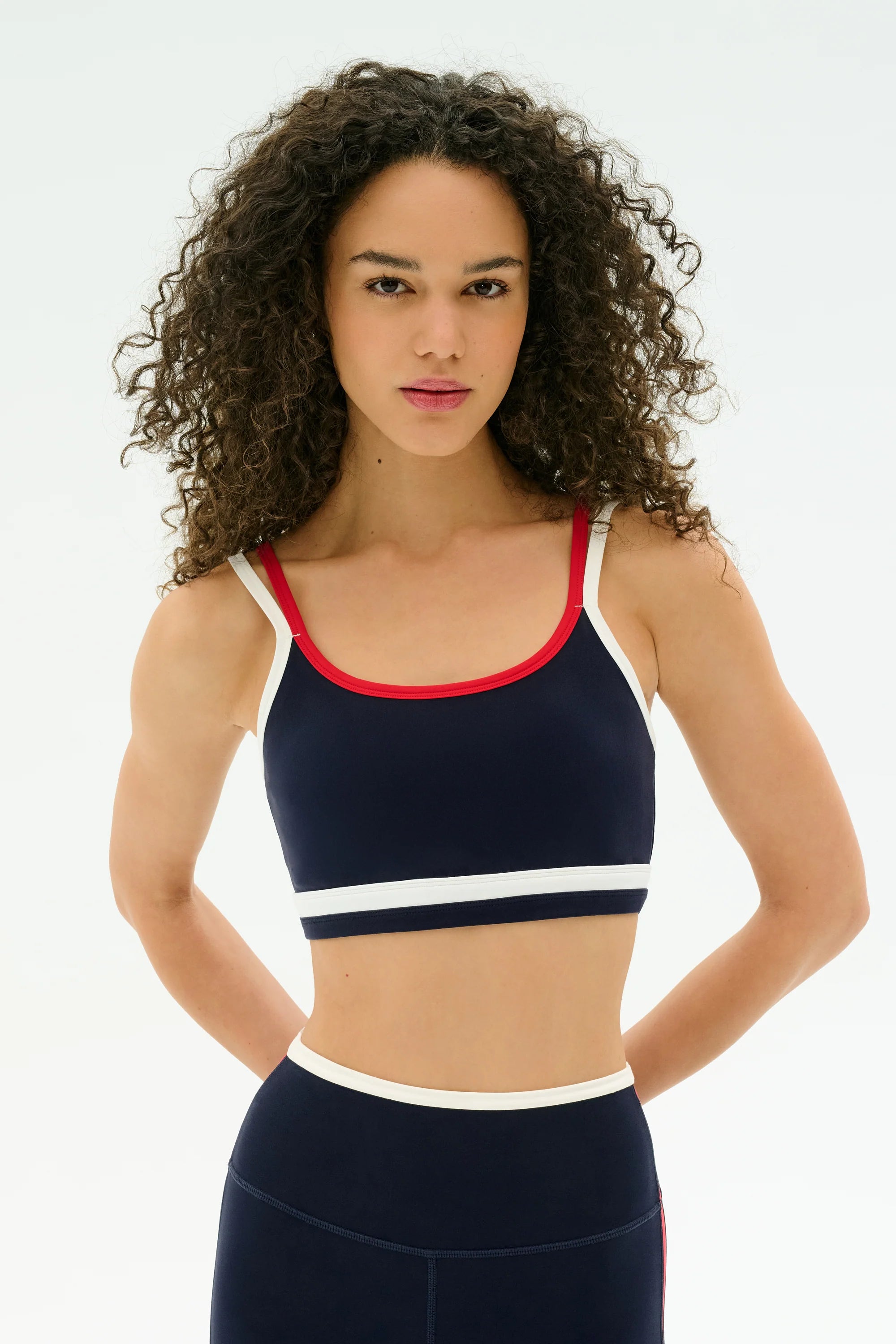 Eva Rigor Double Strap Bra- Indigo/White