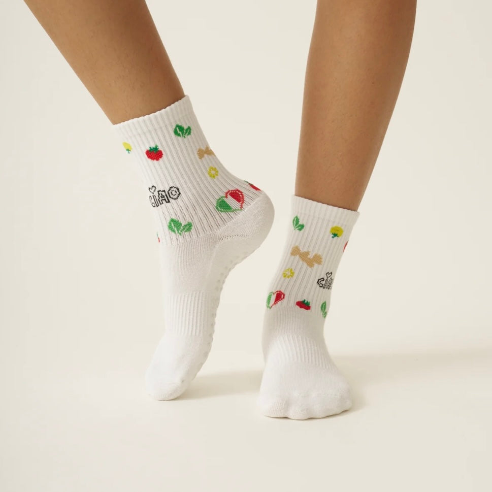 Italian Summer Pilates Grip Sock