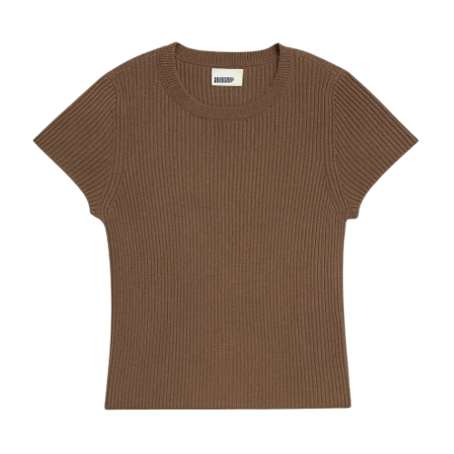 The Ester Ribbed Tee - PANGOLIAN
