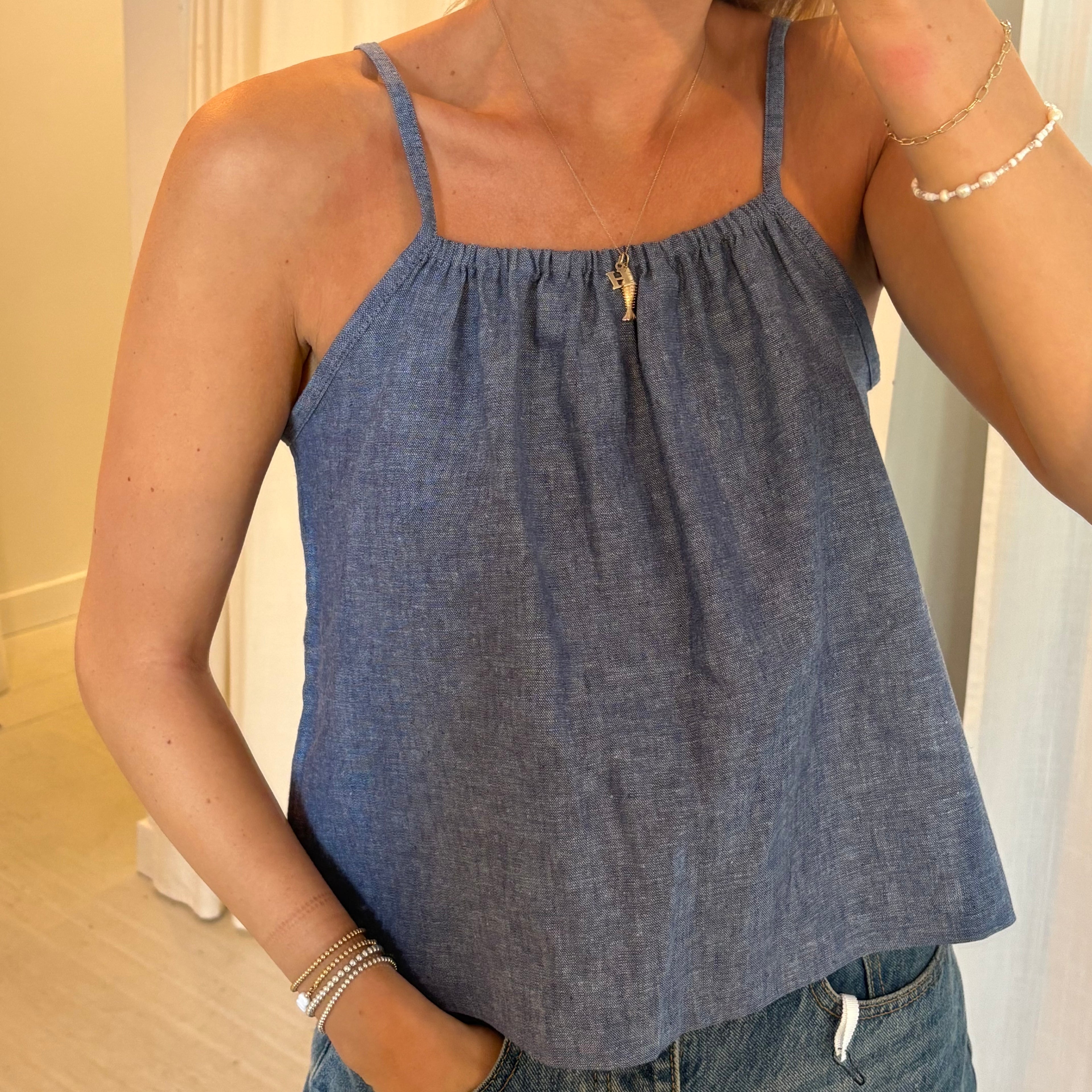 Daily Tank - Blue Chambray