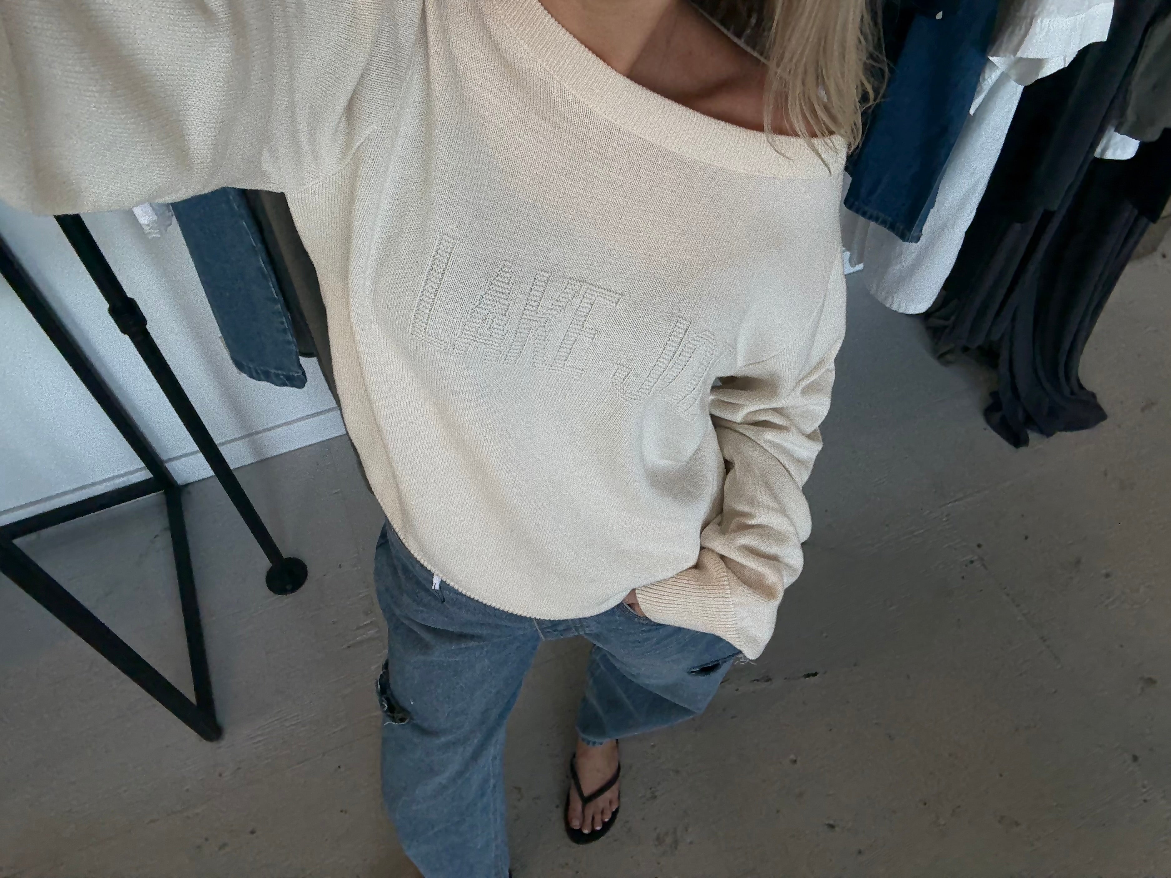 Embossed Knit Sweater
