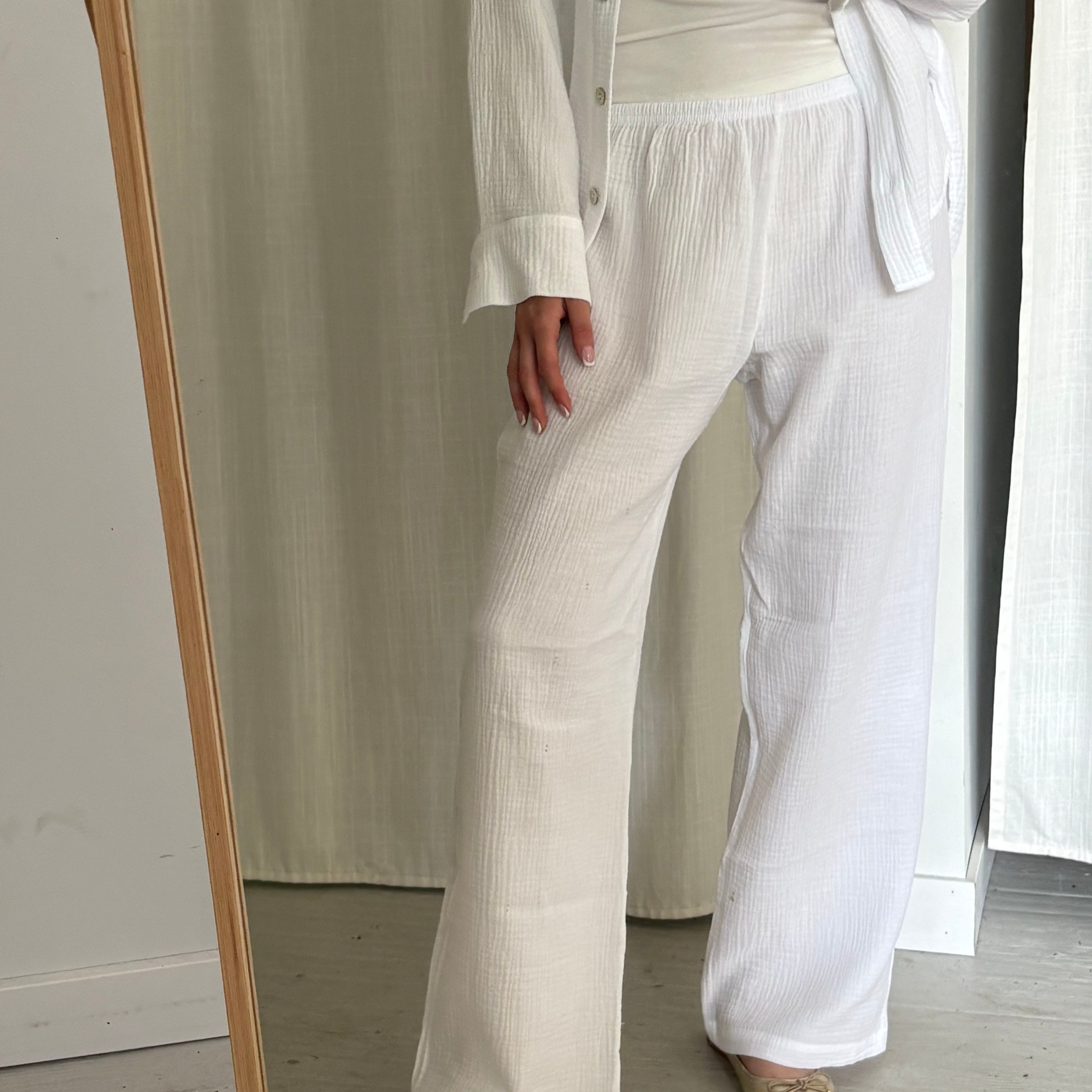 Daily Pant - White Bubble