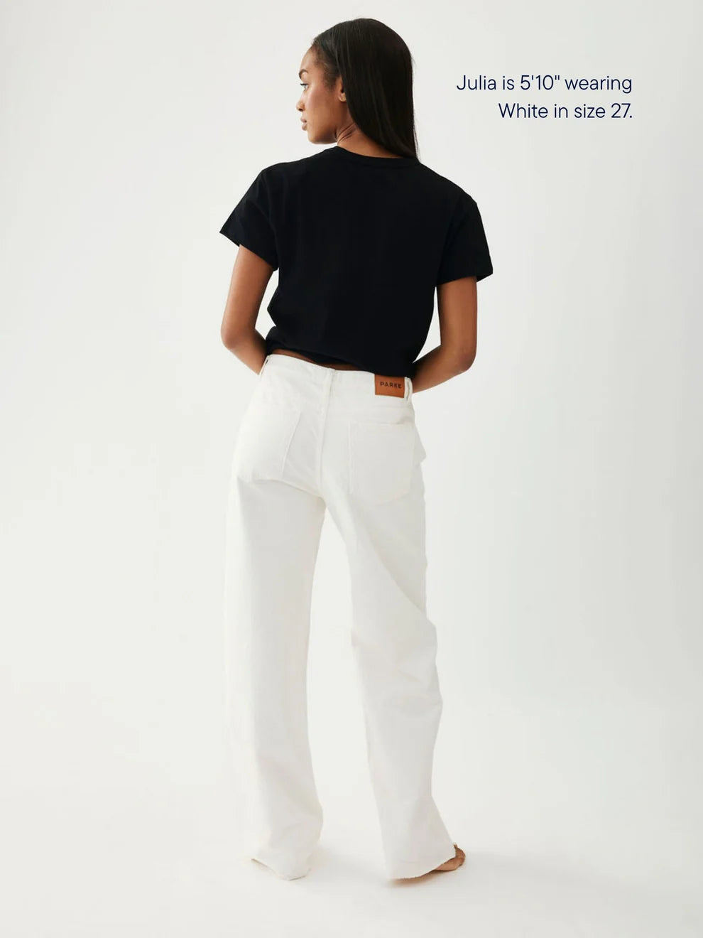 Low Rise Baggy Jean - White