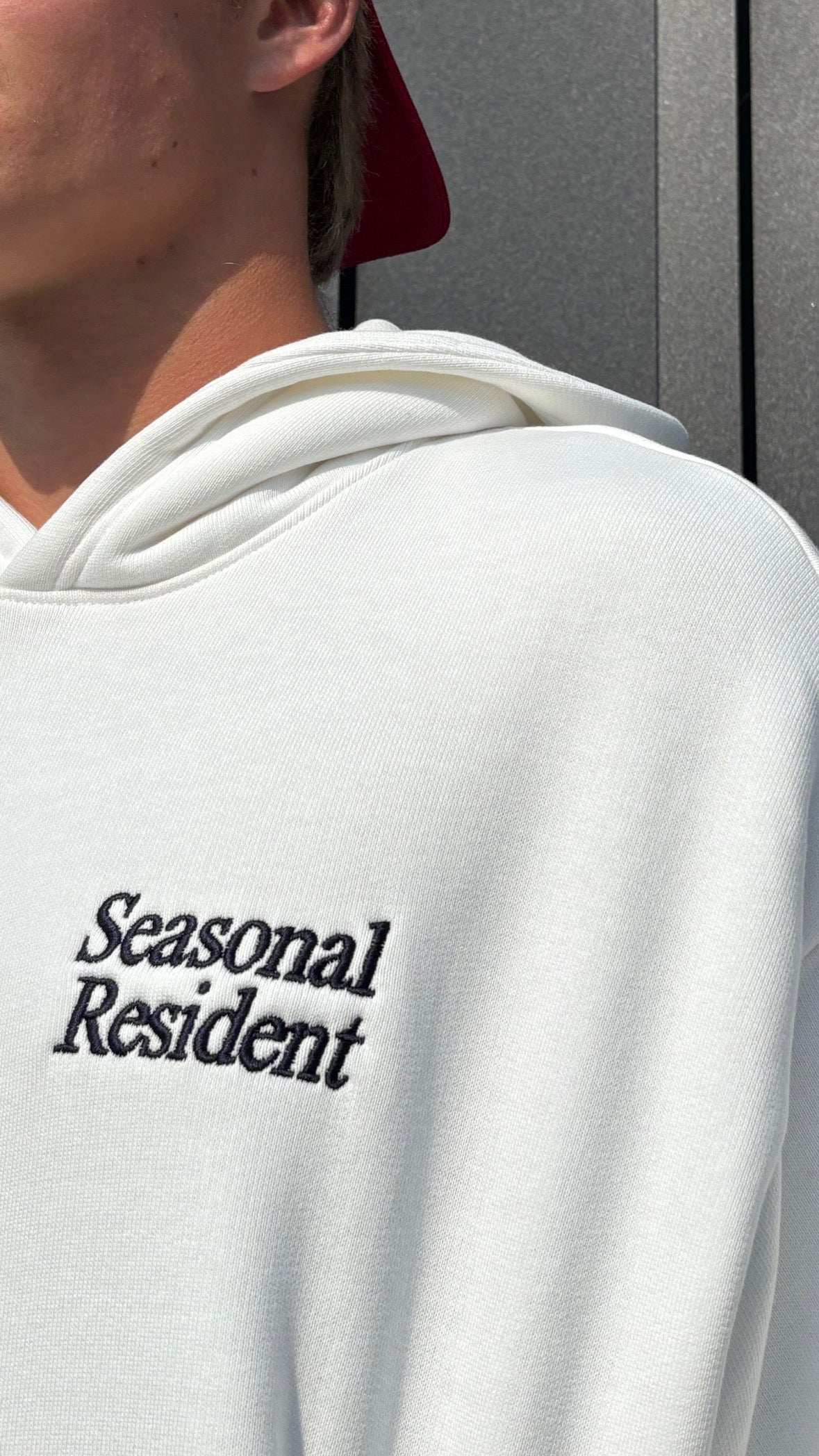Embroidered Hoodie - White