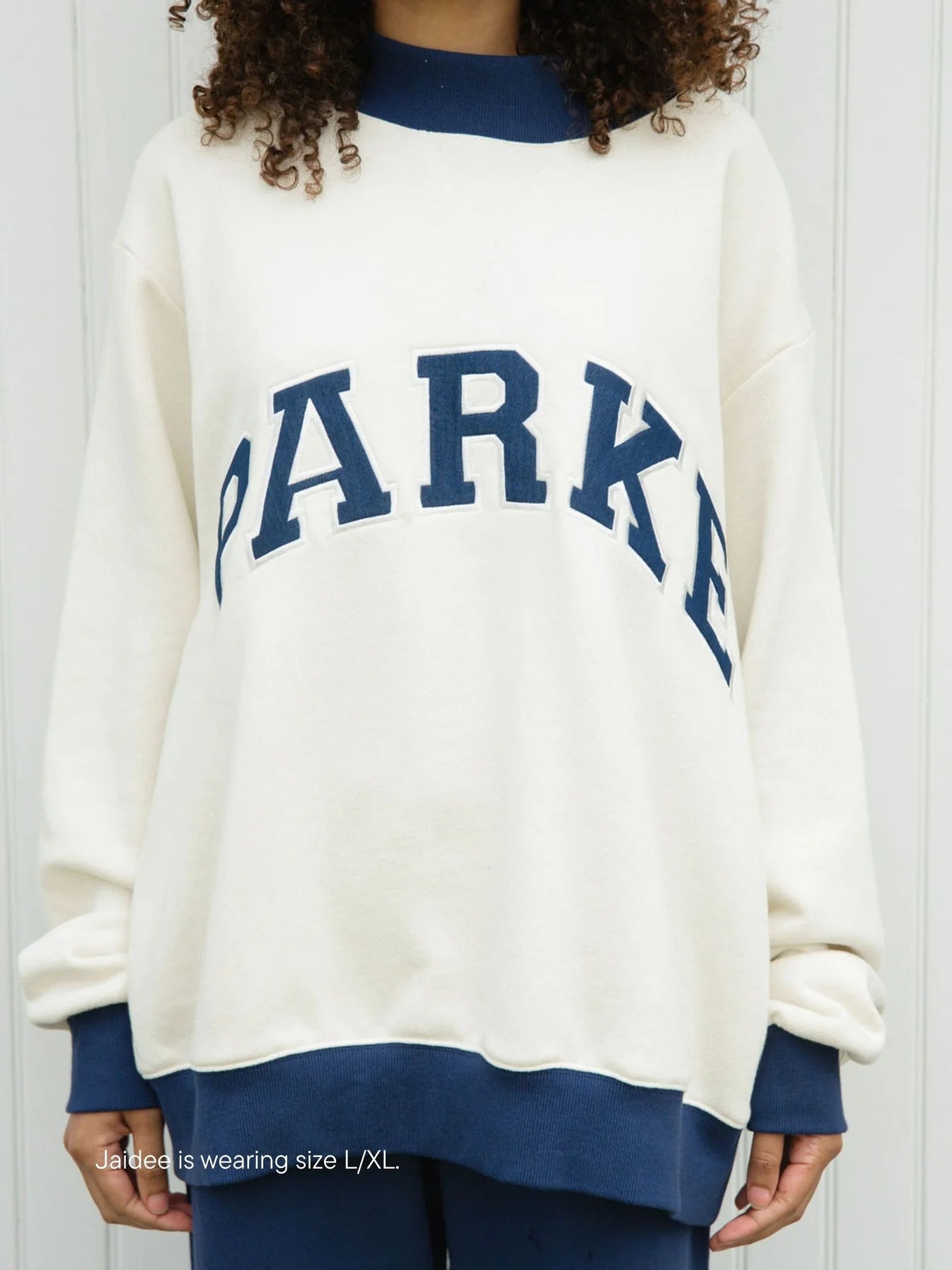 Varsity Mockneck - Cream Two Tone