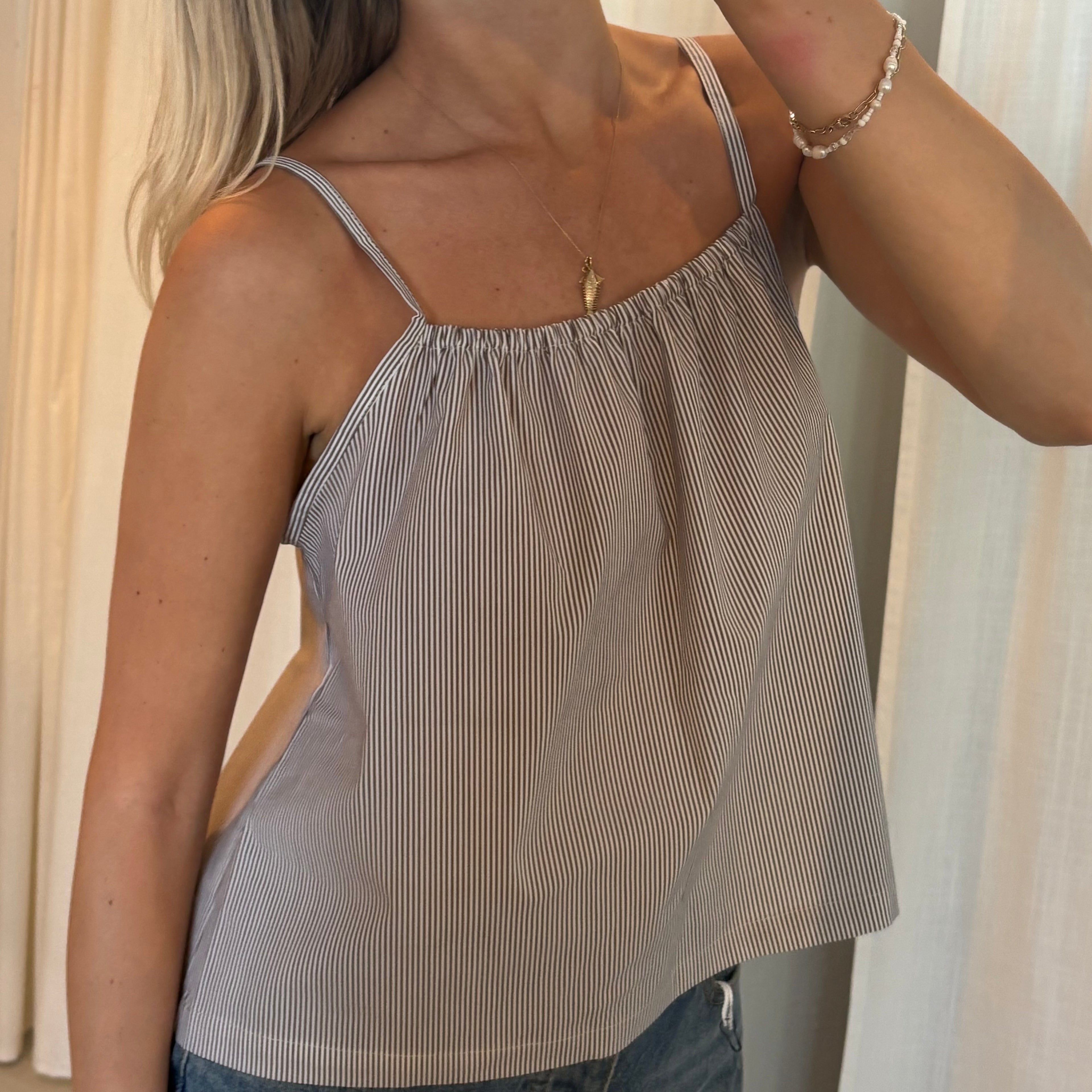 Daily Tank - Brown Stripe