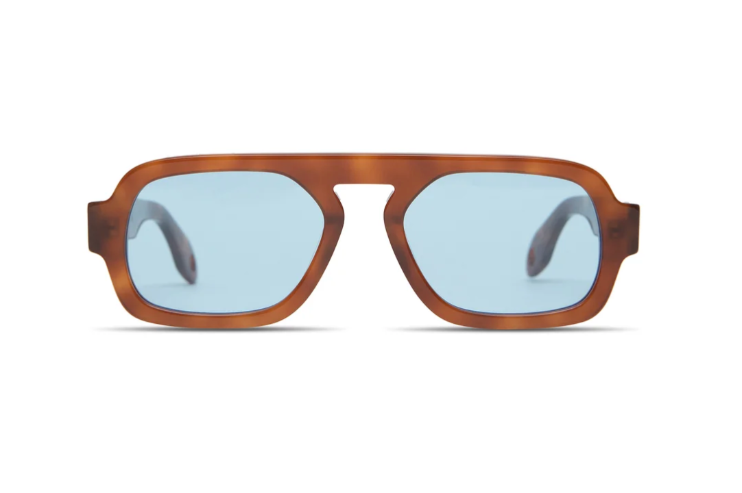 Jane Mini - Light Brown Blue Lens