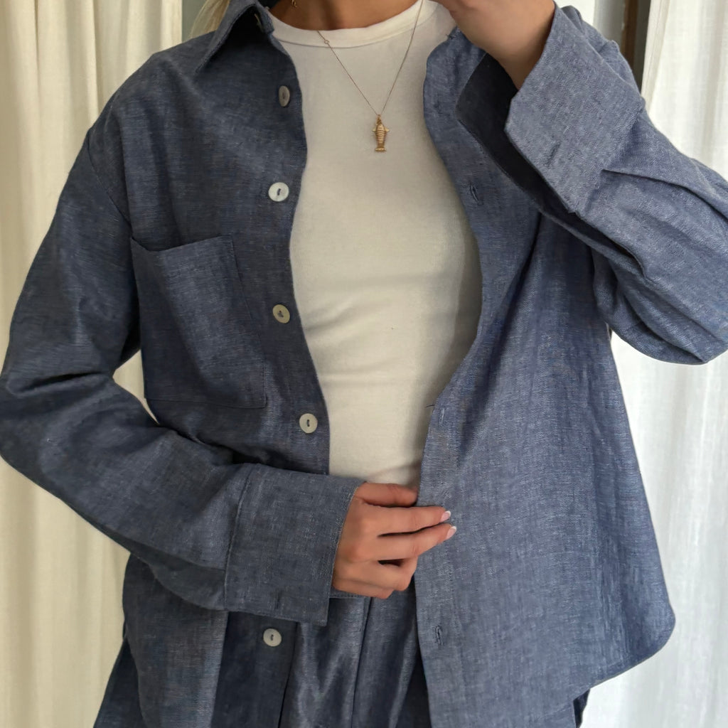 Daily Button Up - Denim Chambray