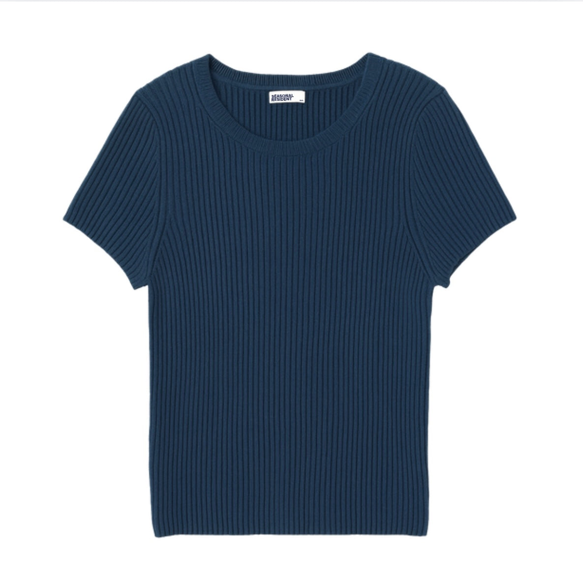 The Ester Ribbed Tee - SPRUCE