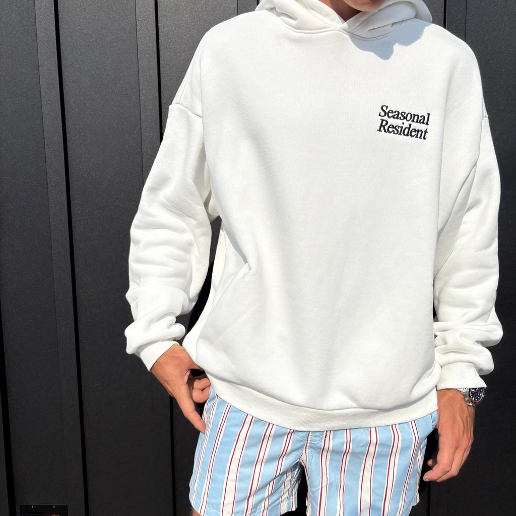 Embroidered Hoodie - White