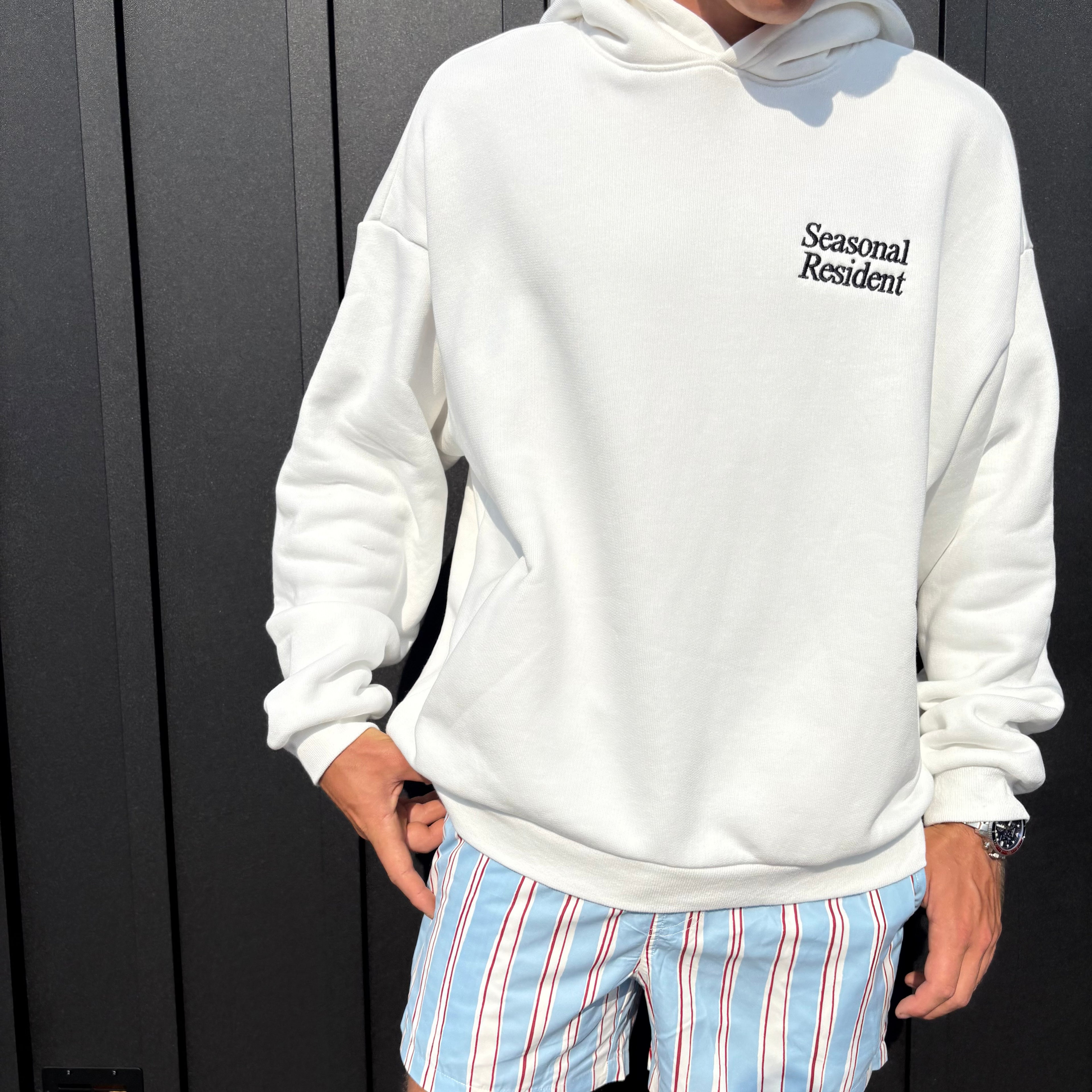 Embroidered Hoodie - White