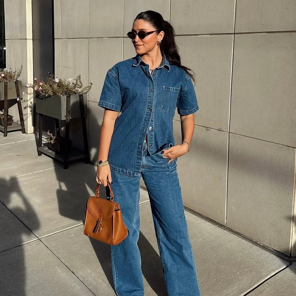 PARKE | Short Sleeve Denim Shirt