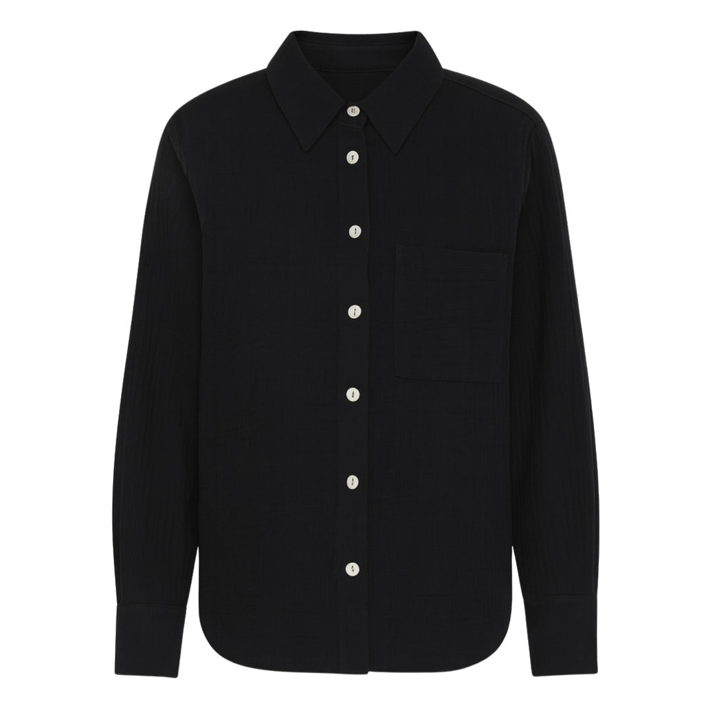 Daily Button Up - Black Bubble
