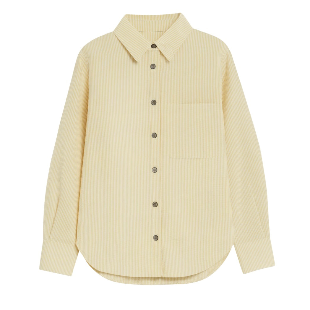 Daily Button Up - Yellow Seersucker