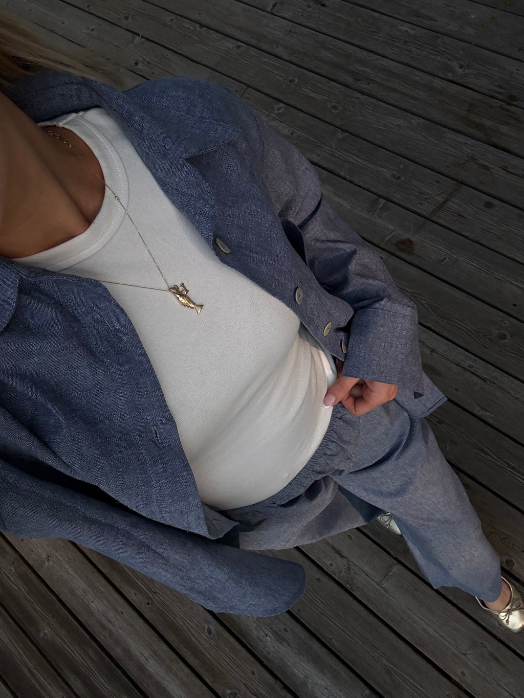 Daily Pant - Denim Chambray