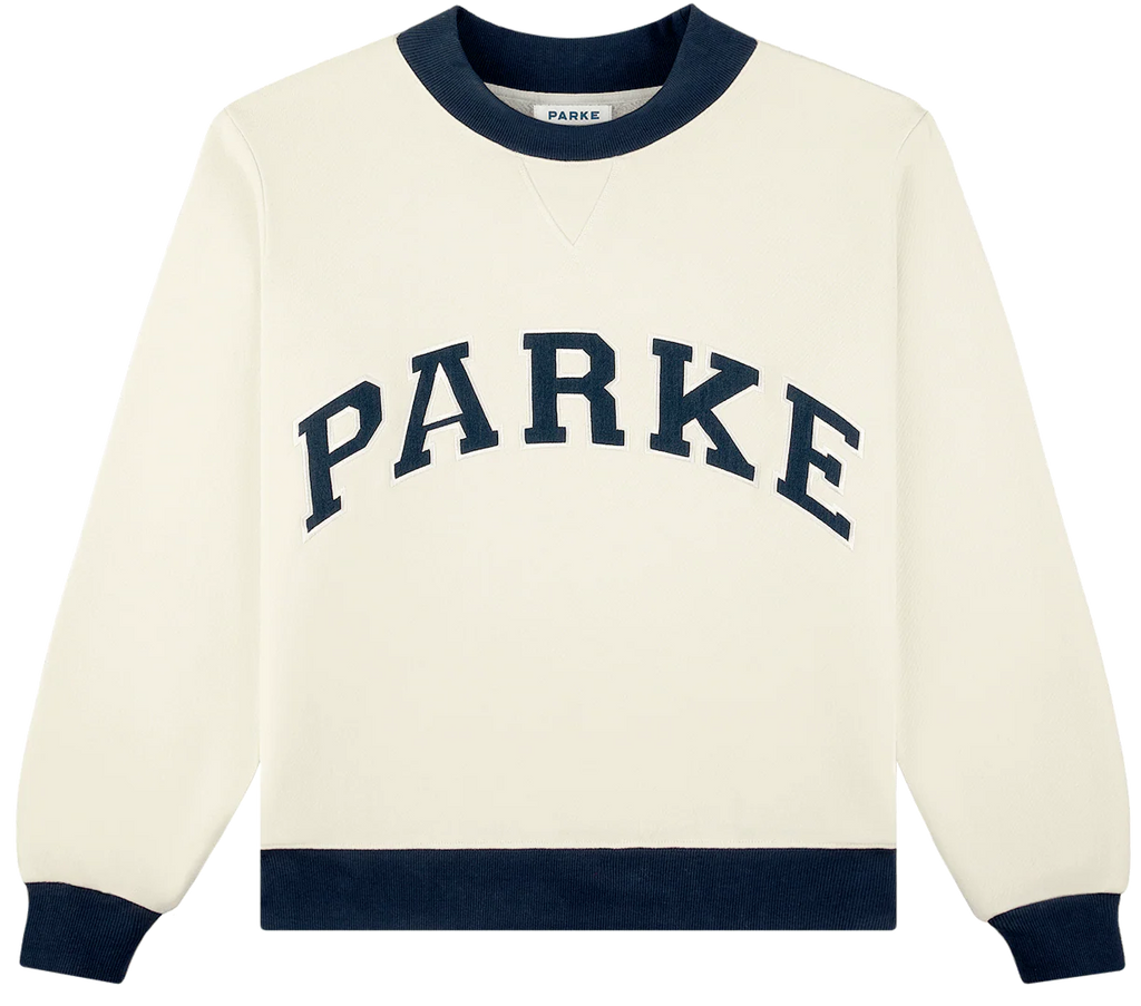 Varsity Mockneck - Cream Two Tone