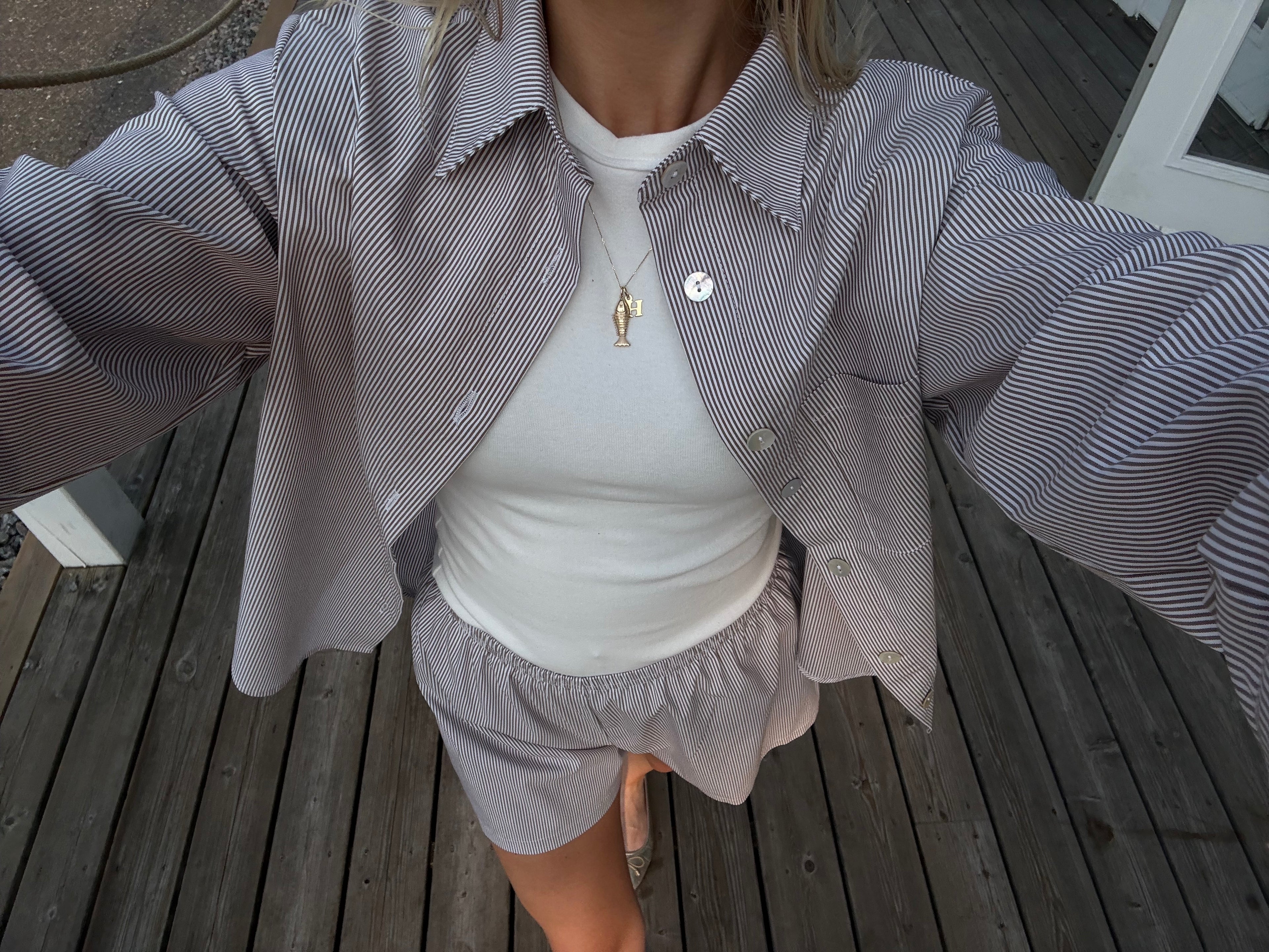 Daily Short - Brown Stripe