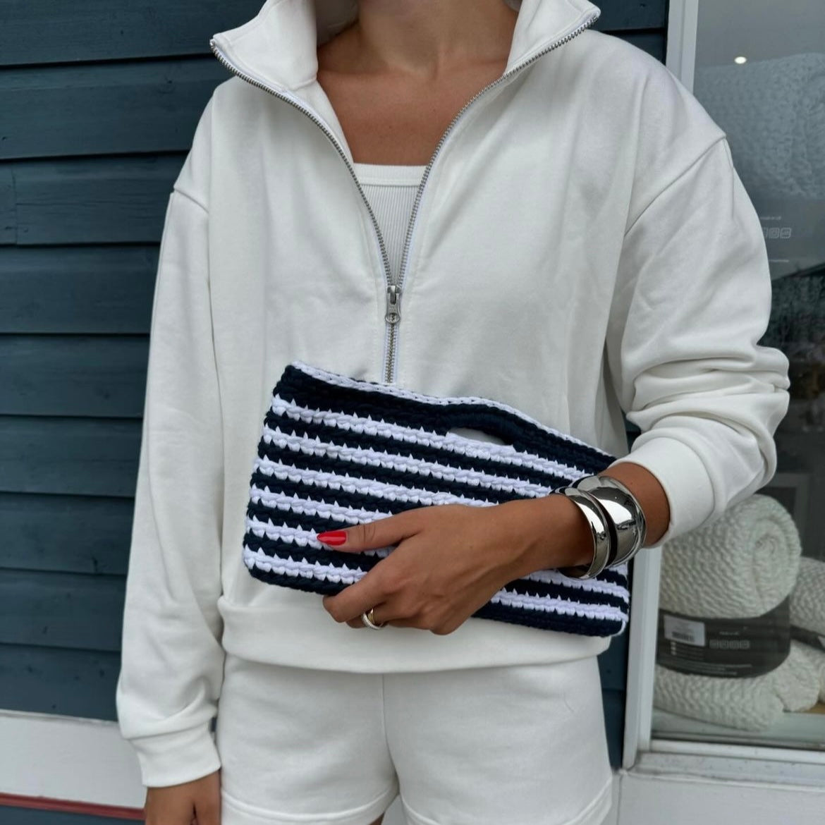 Terry Half Zip Sweater