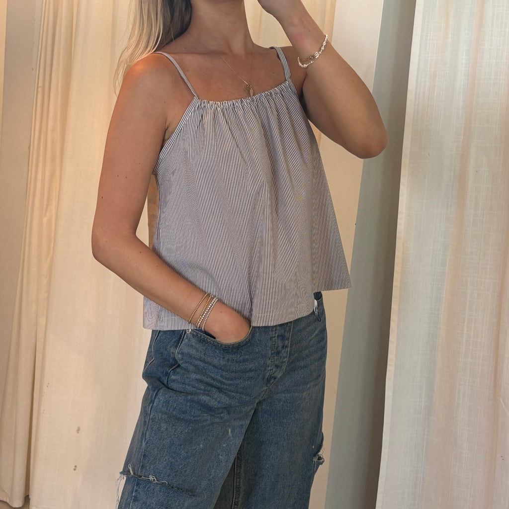 Daily Tank - Brown Stripe
