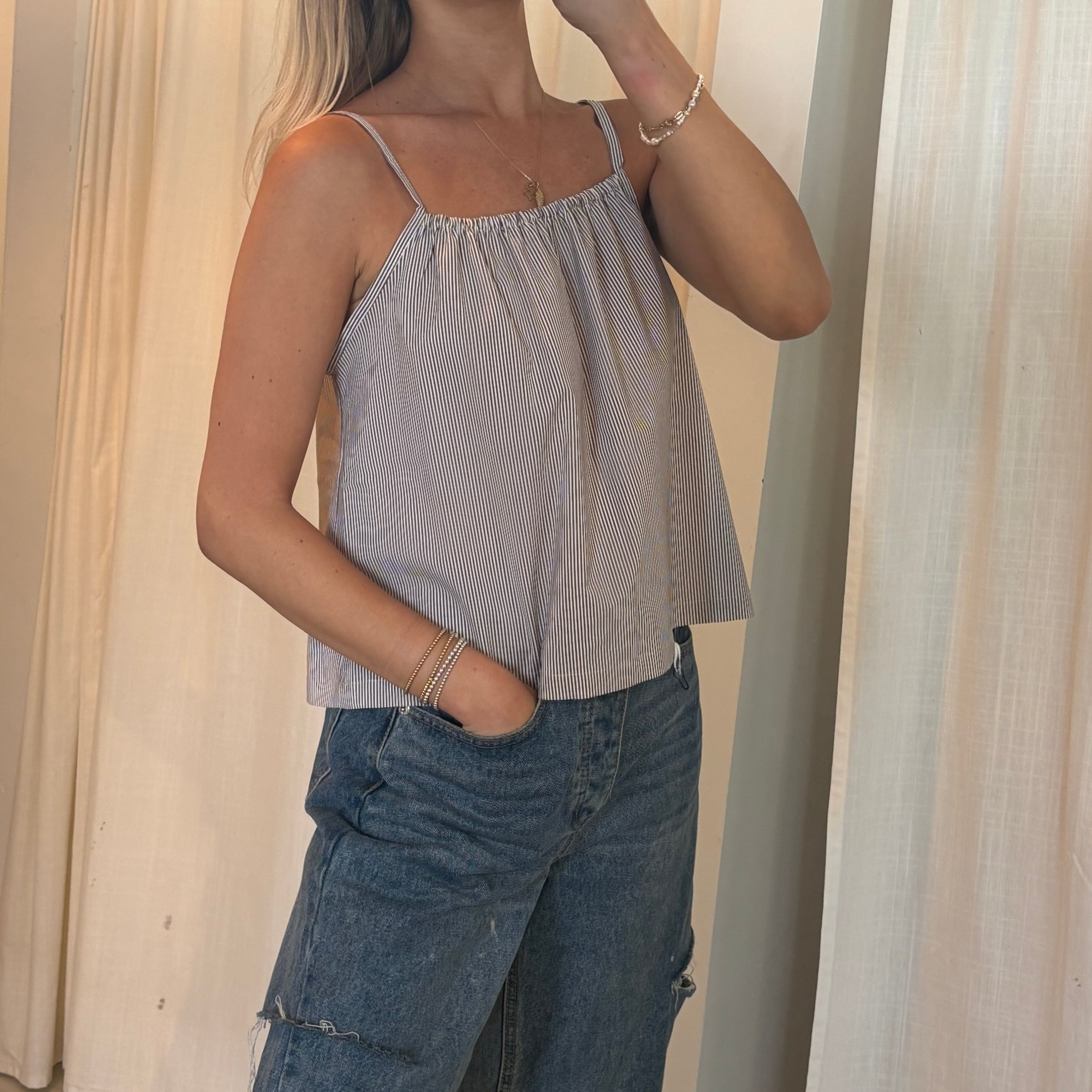 Daily Tank - Brown Stripe