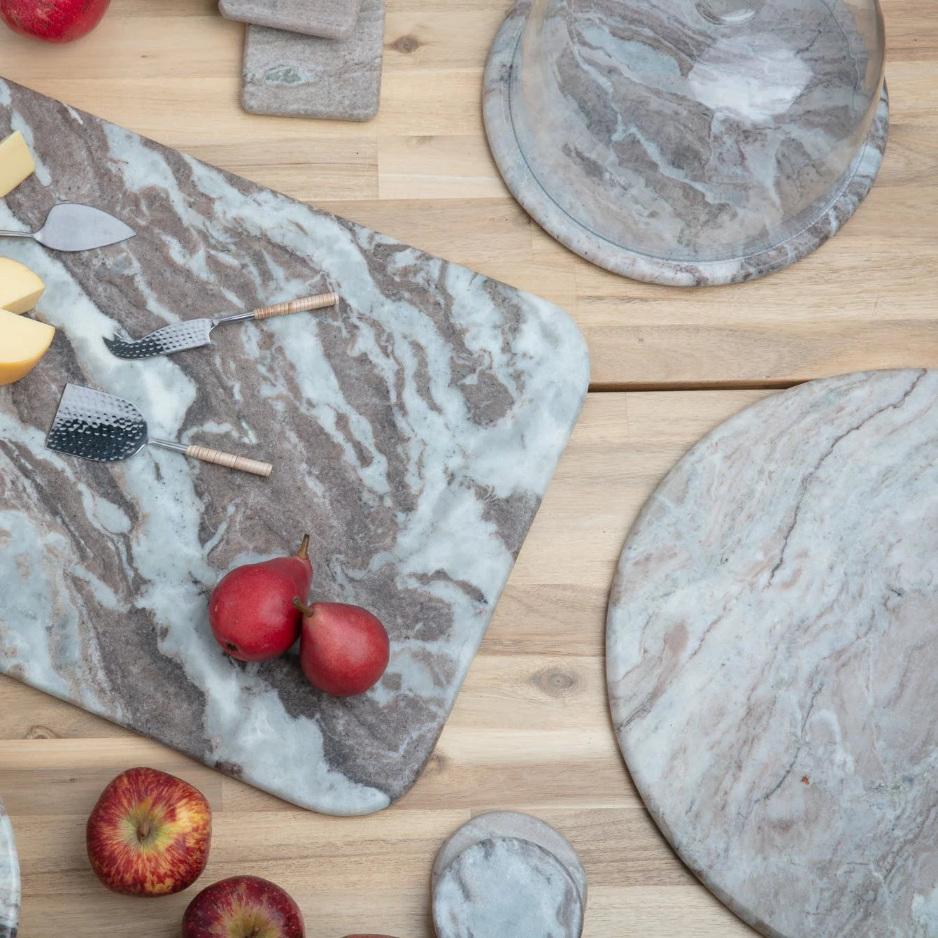 Waterfall Marble Oversized Round Board