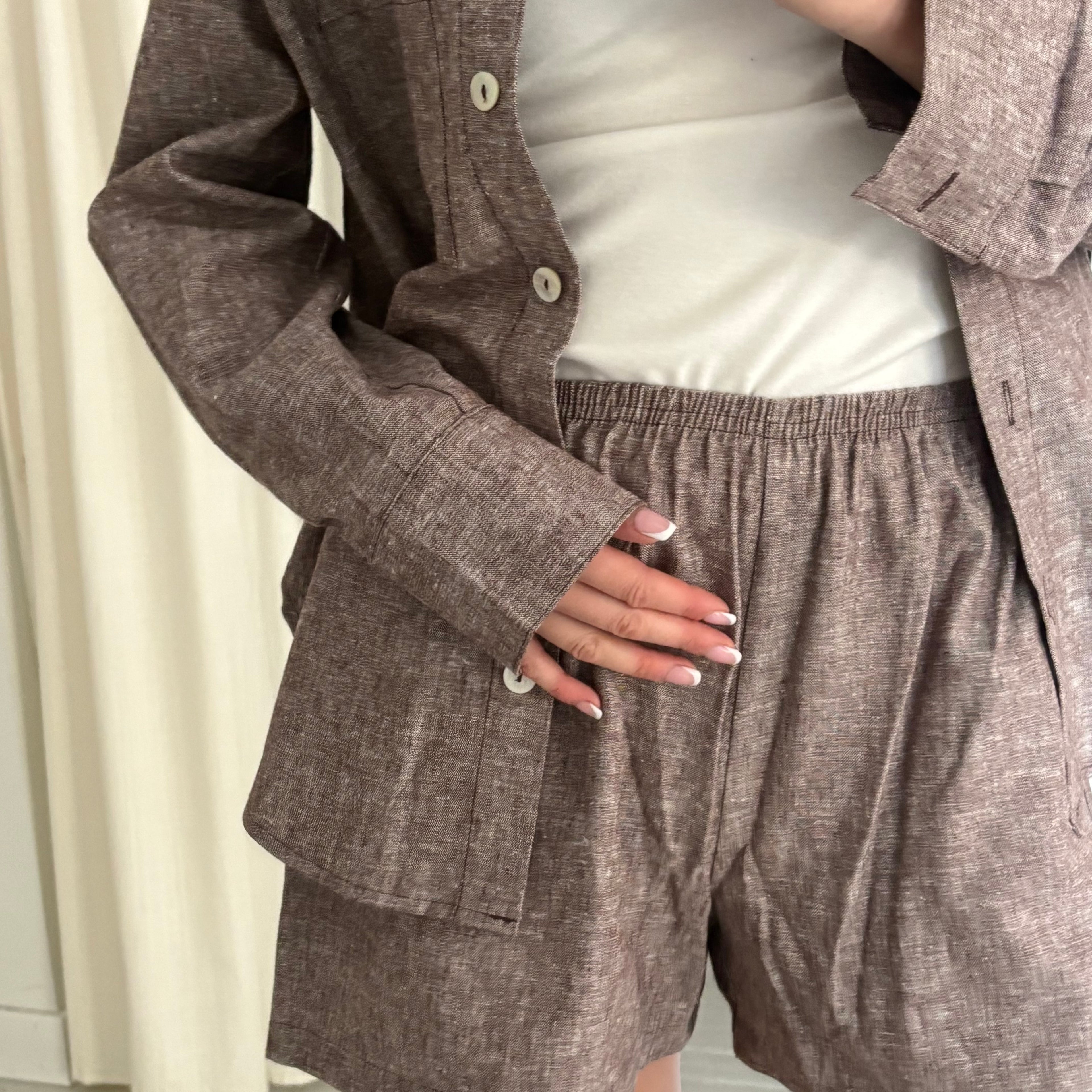 Daily Short - Brown Chambray