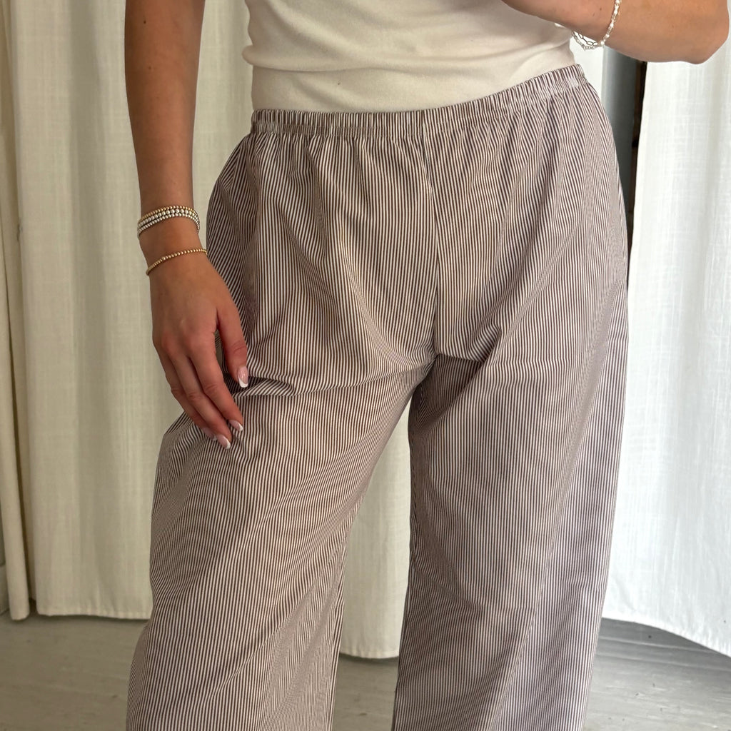 Daily Pant - Brown Stripe