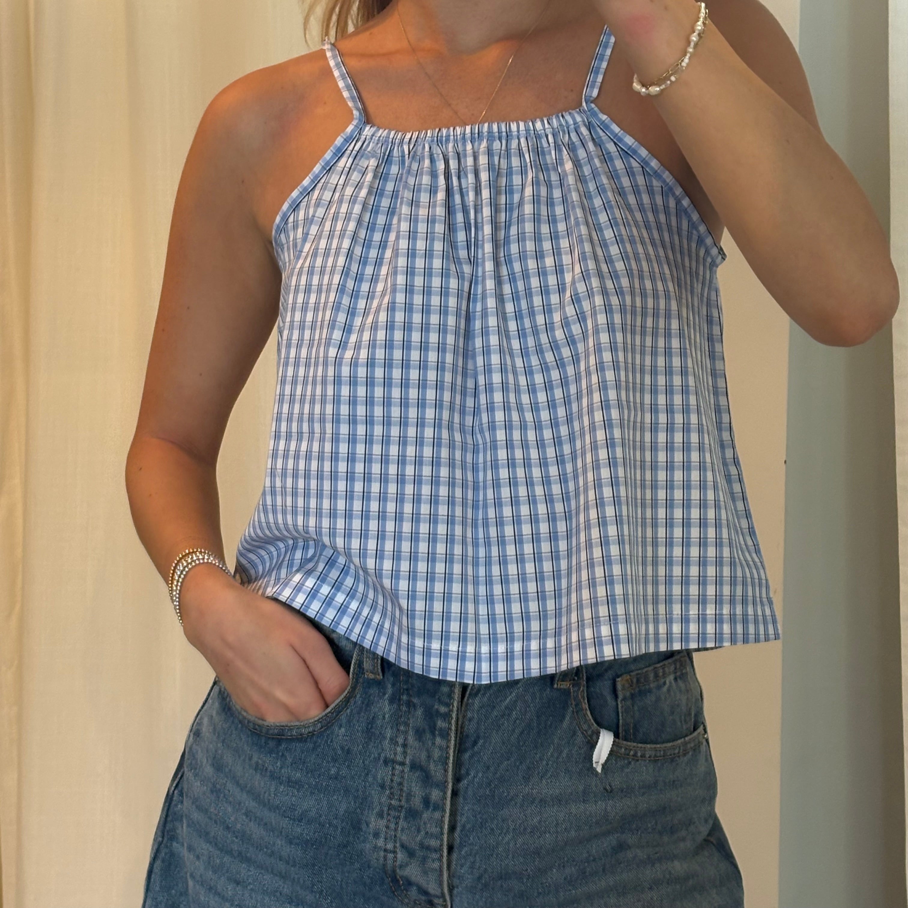 Daily Tank - Blue Plaid