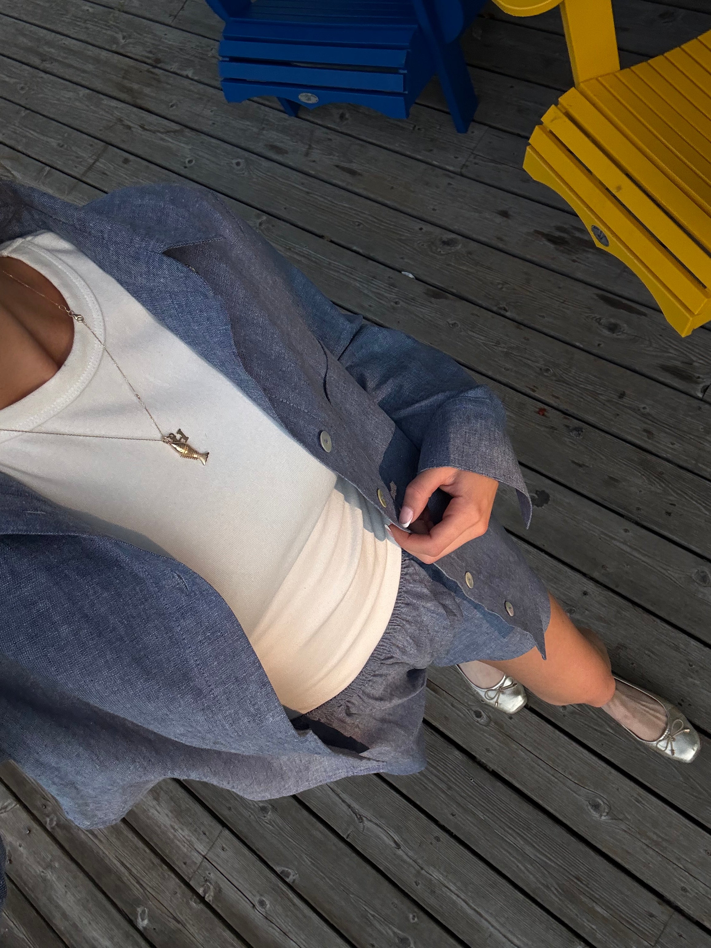 Daily Button Up - Denim Chambray