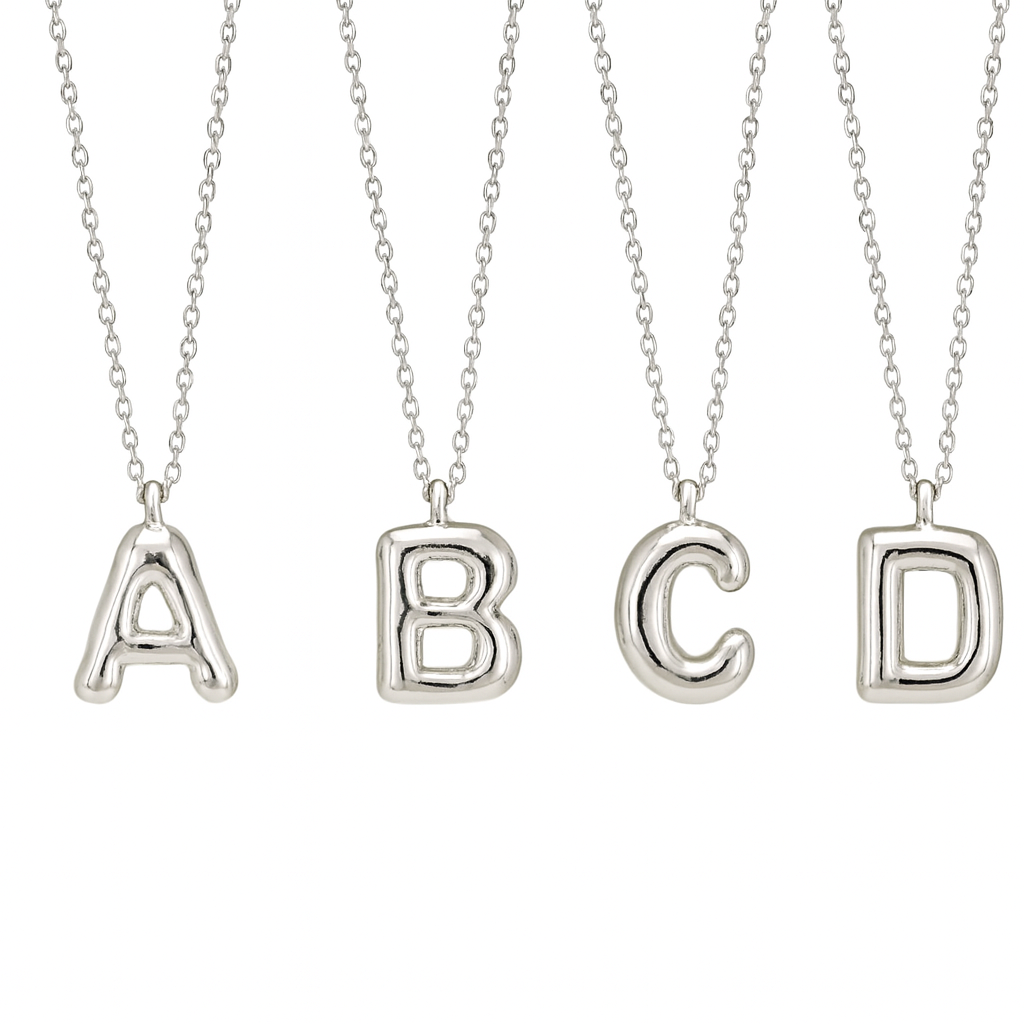 Puffy Initial Necklace