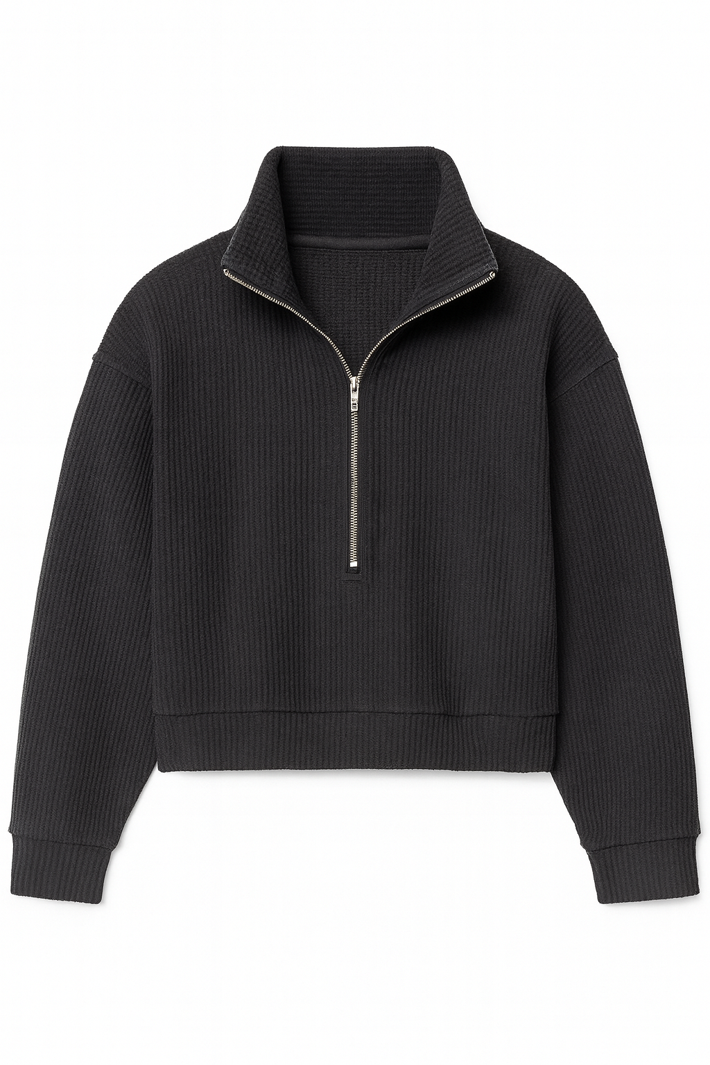 Waffle Half Zip Sweater