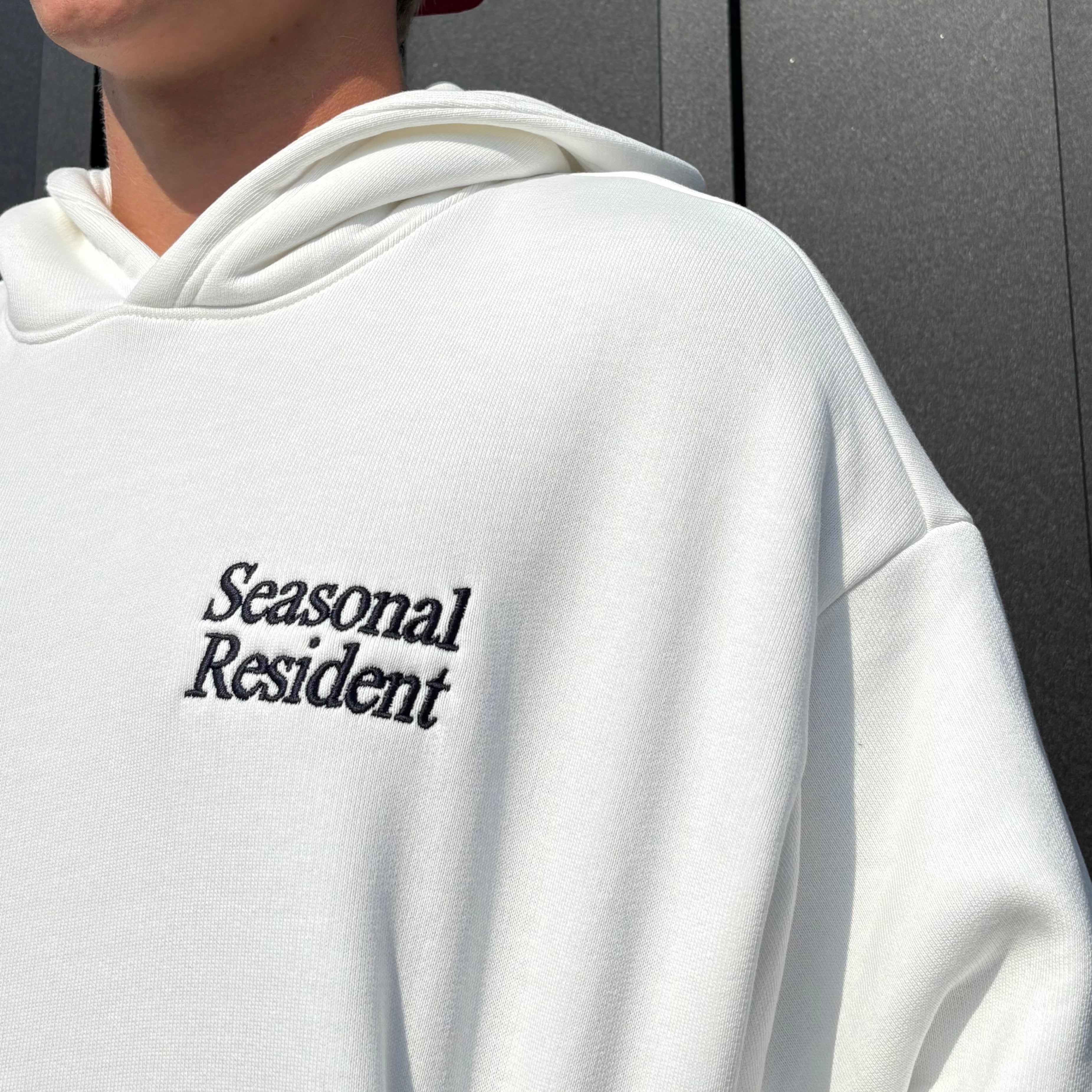 Embroidered Hoodie - White