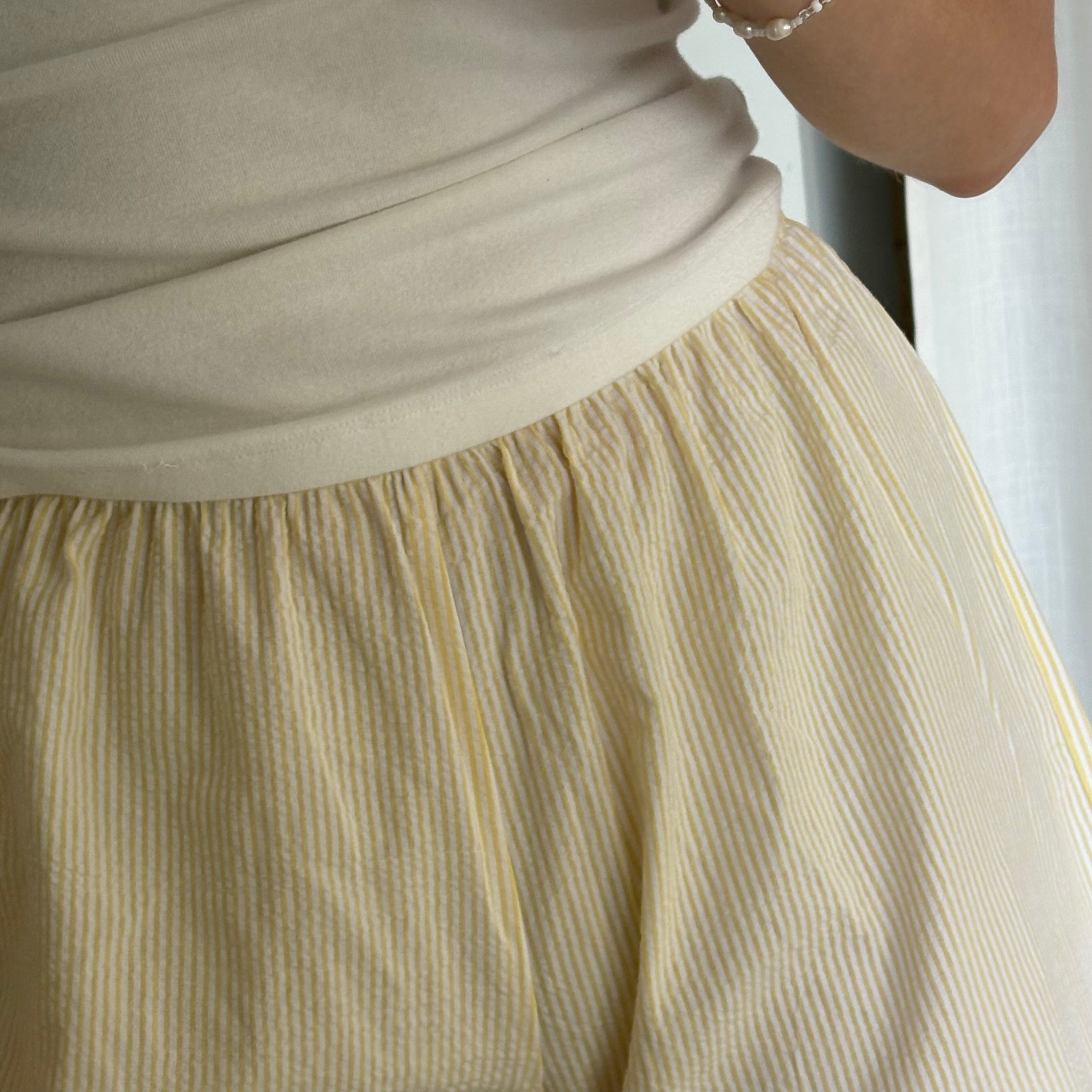 Daily Short - Yellow Seersucker