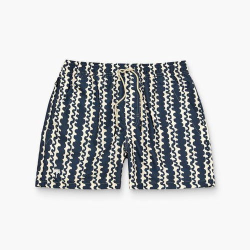 Blue Scribble Swim Short