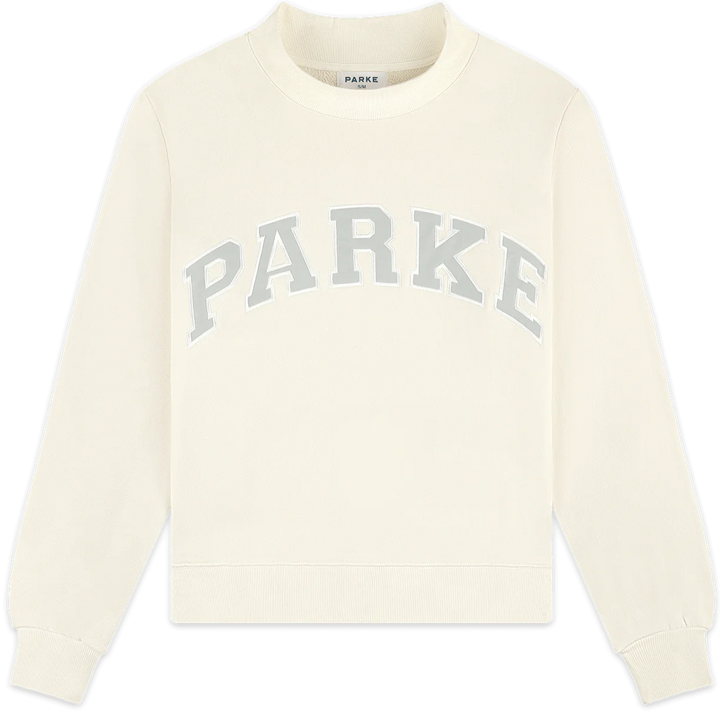 Bridal Varsity Mockneck - Cream/Something Blue