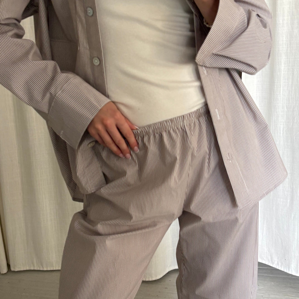 Daily Pant - Brown Stripe