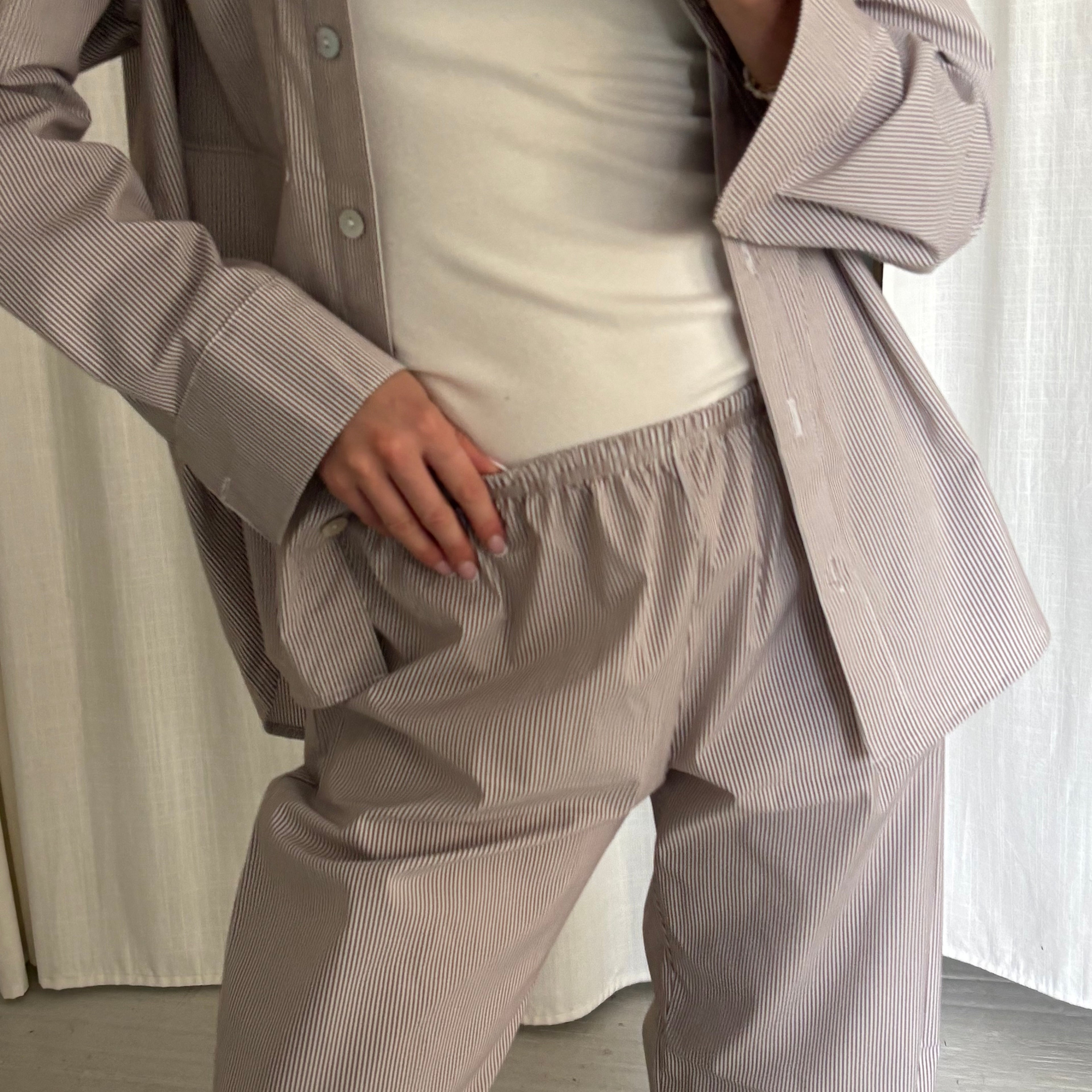 Daily Pant - Brown Stripe