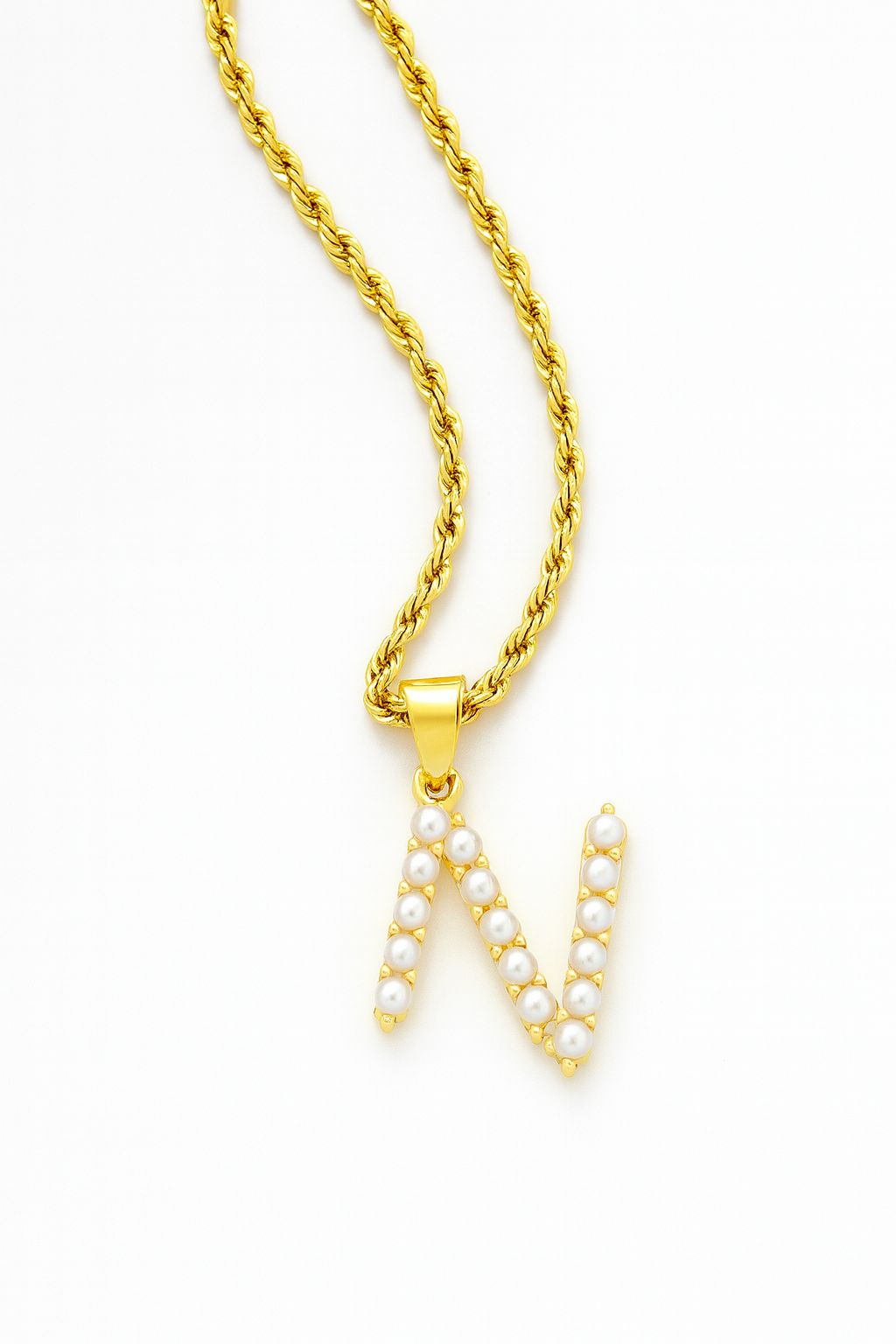 Pearl Initial Charm
