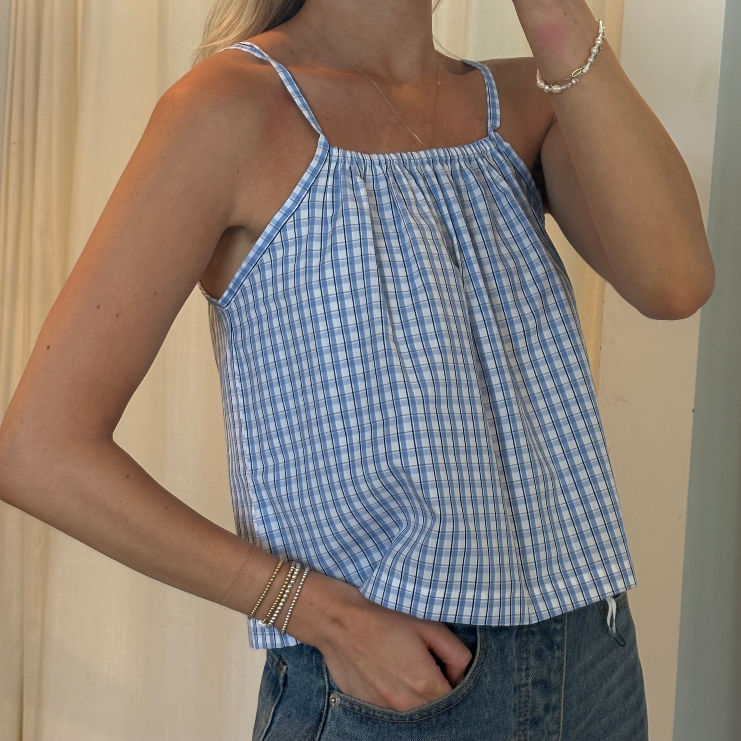 Daily Tank - Blue Plaid