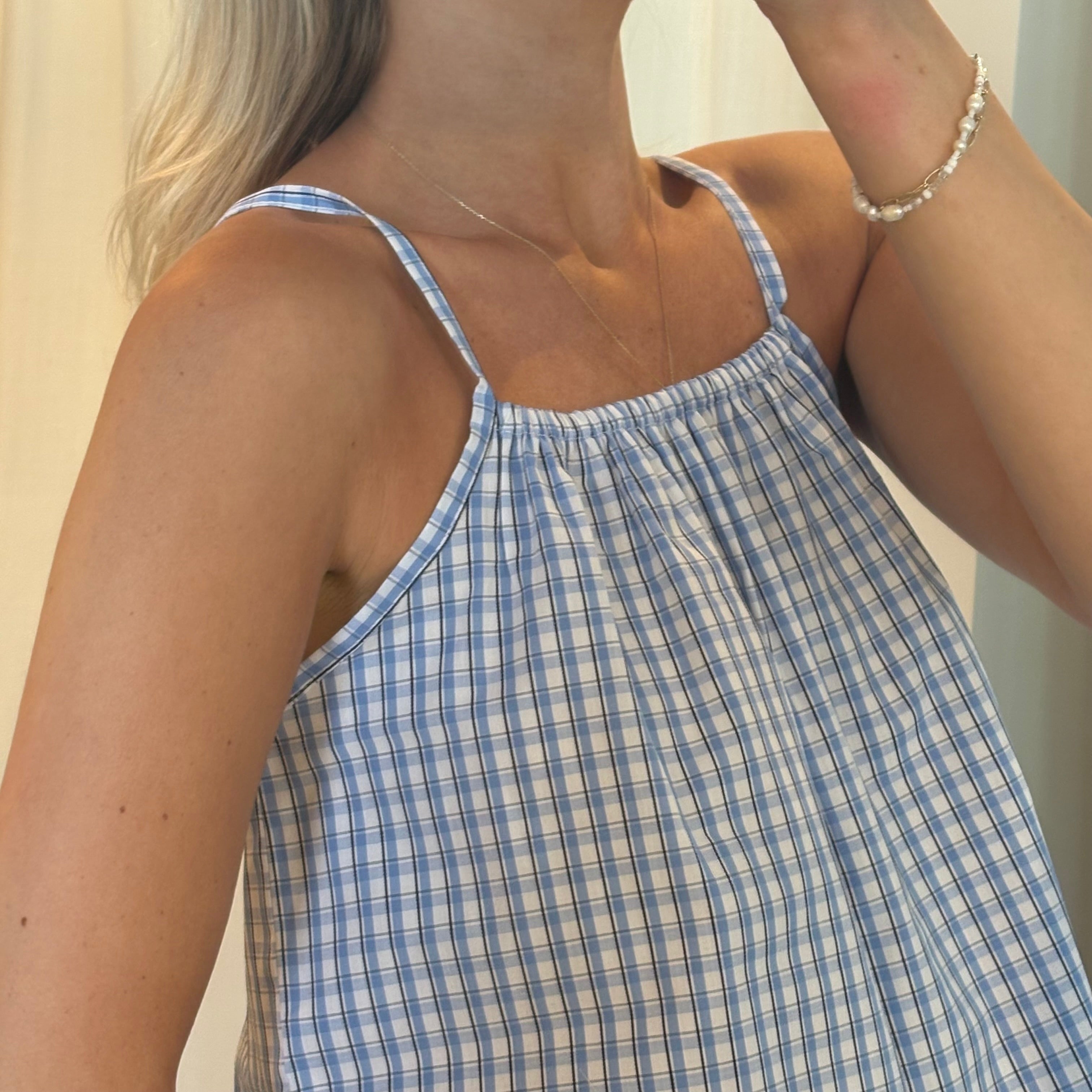 Daily Tank - Blue Plaid