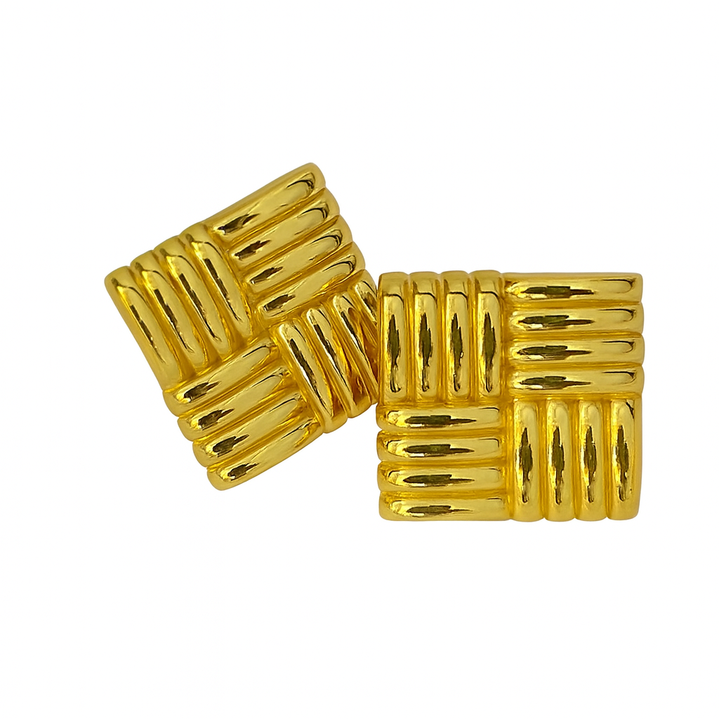 Woven Square Studs