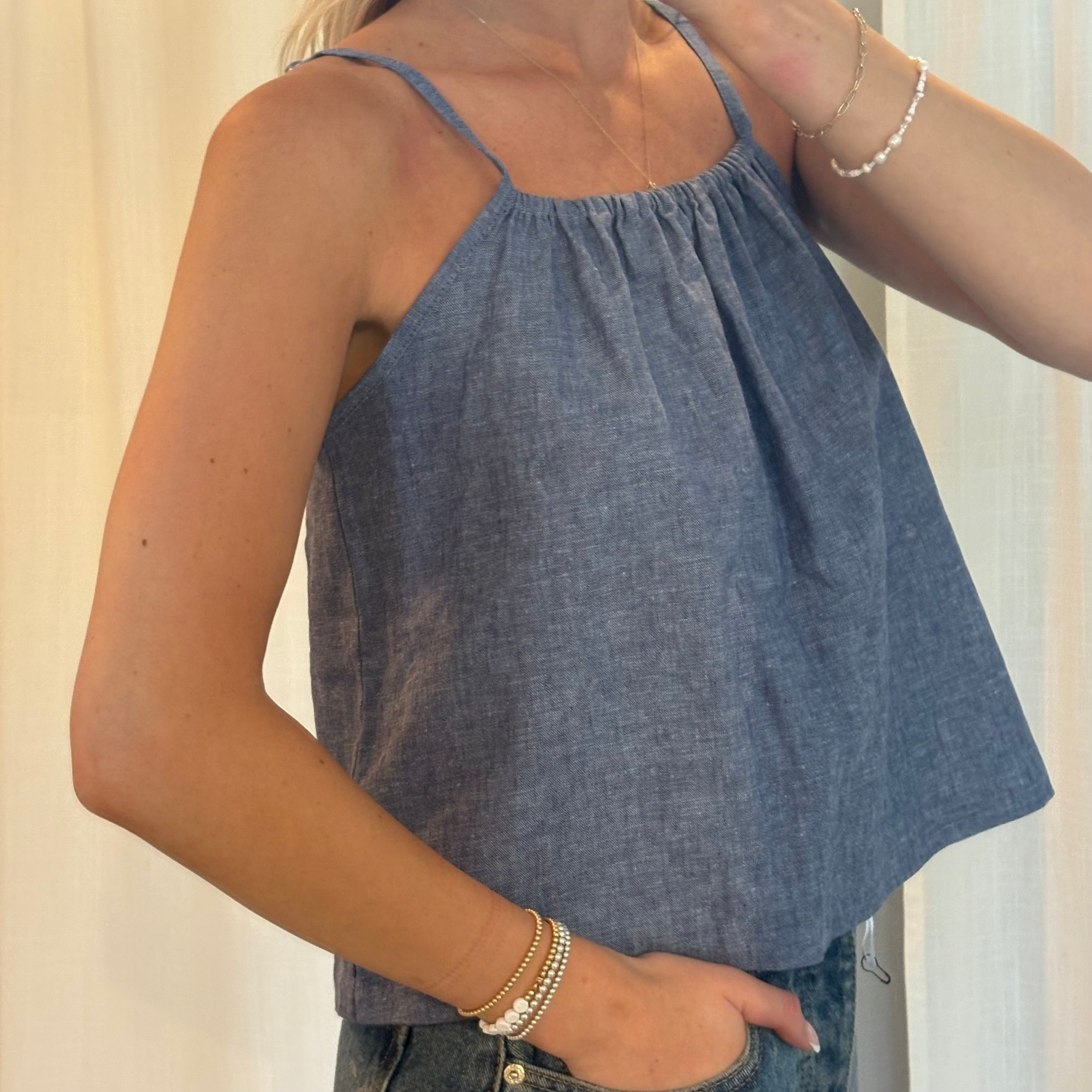 Daily Tank - Blue Chambray