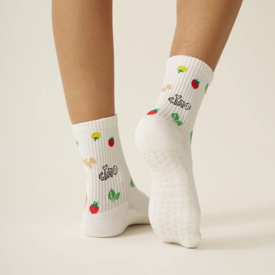 Italian Summer Pilates Grip Sock