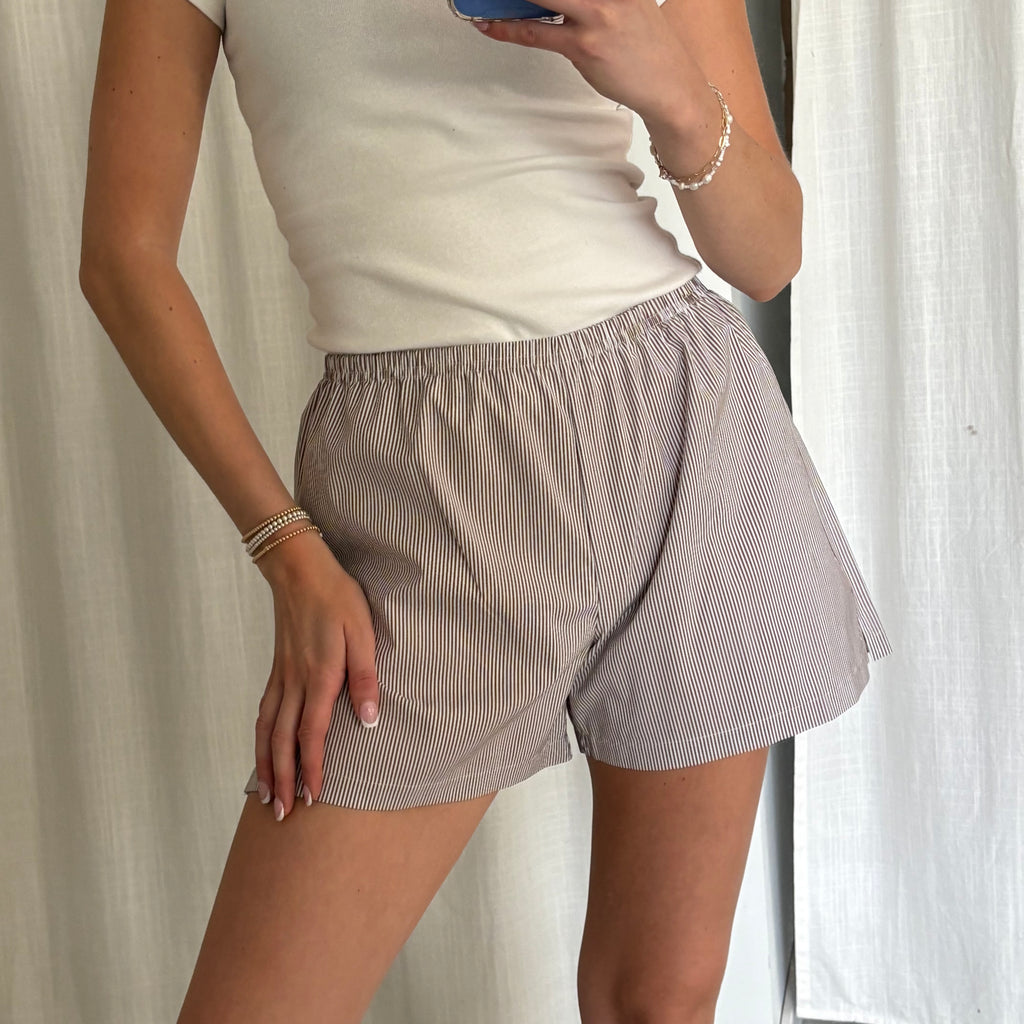 Daily Short - Brown Stripe