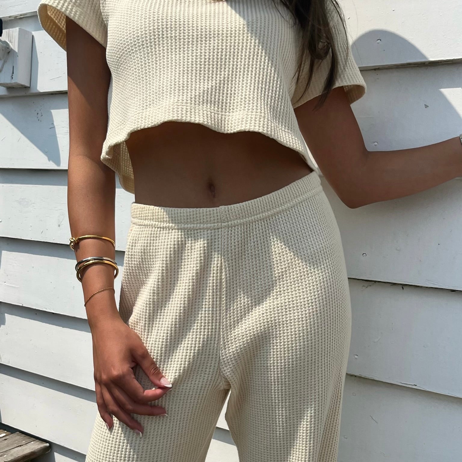 Waffle Crop Tee