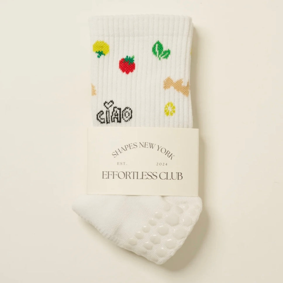 Italian Summer Pilates Grip Sock