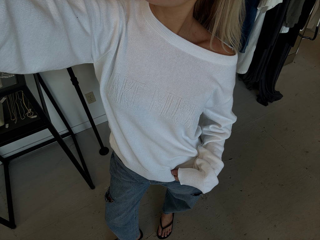 Embossed Knit Sweater