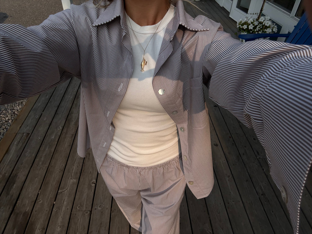 Daily Pant - Brown Stripe