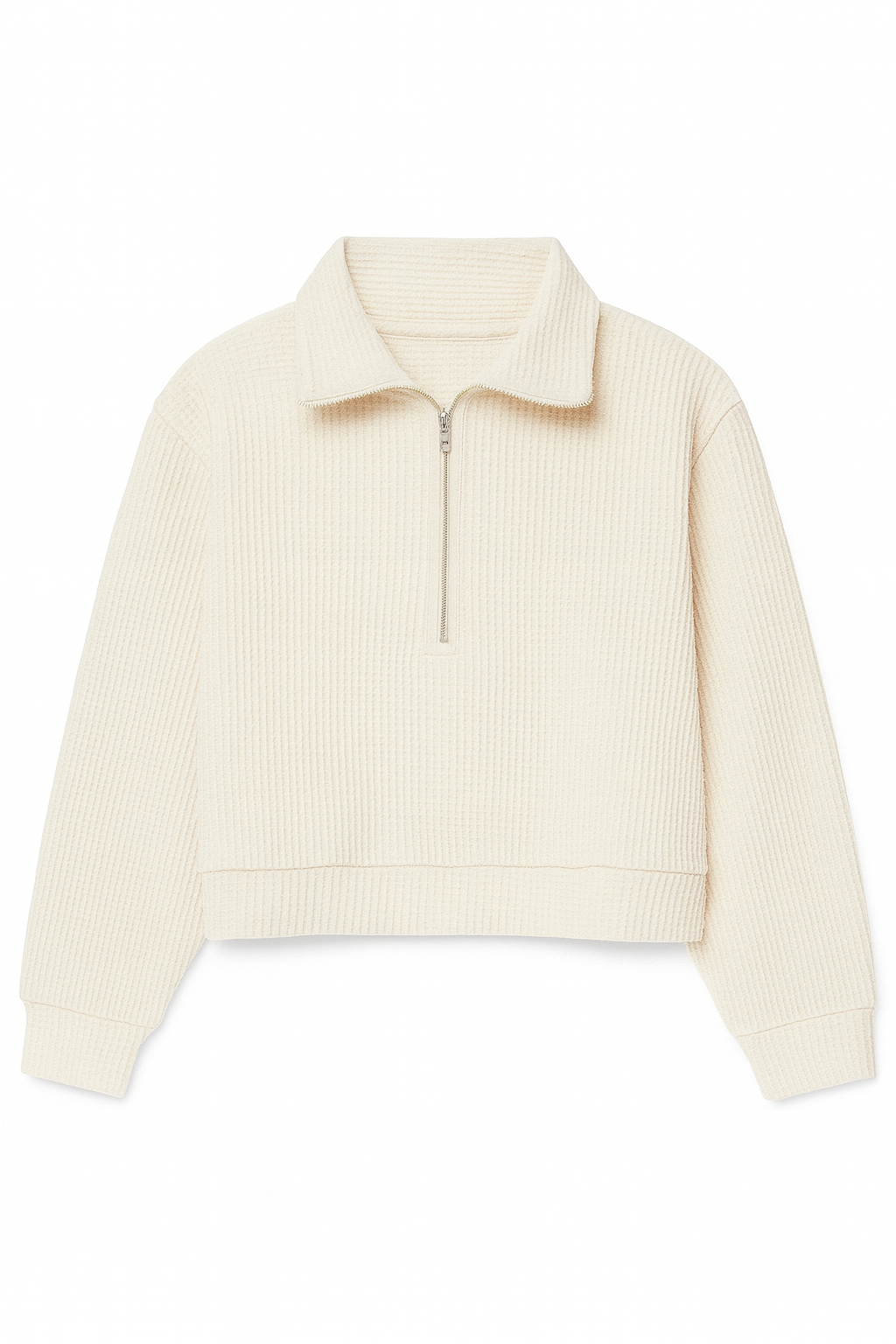 Waffle Half Zip Sweater